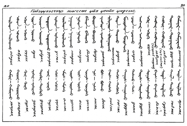 Монгол бичиг сурах амархан
